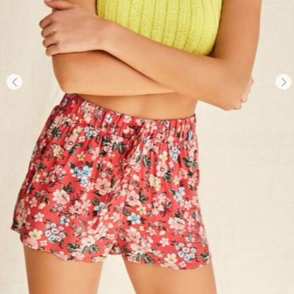 Floral Drawstring Lounge Shorts